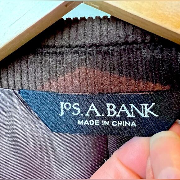 JoS Bank Men’s Brown Corduroy Blazer Sportcoat - 46R/XL - Picture 3 of 10